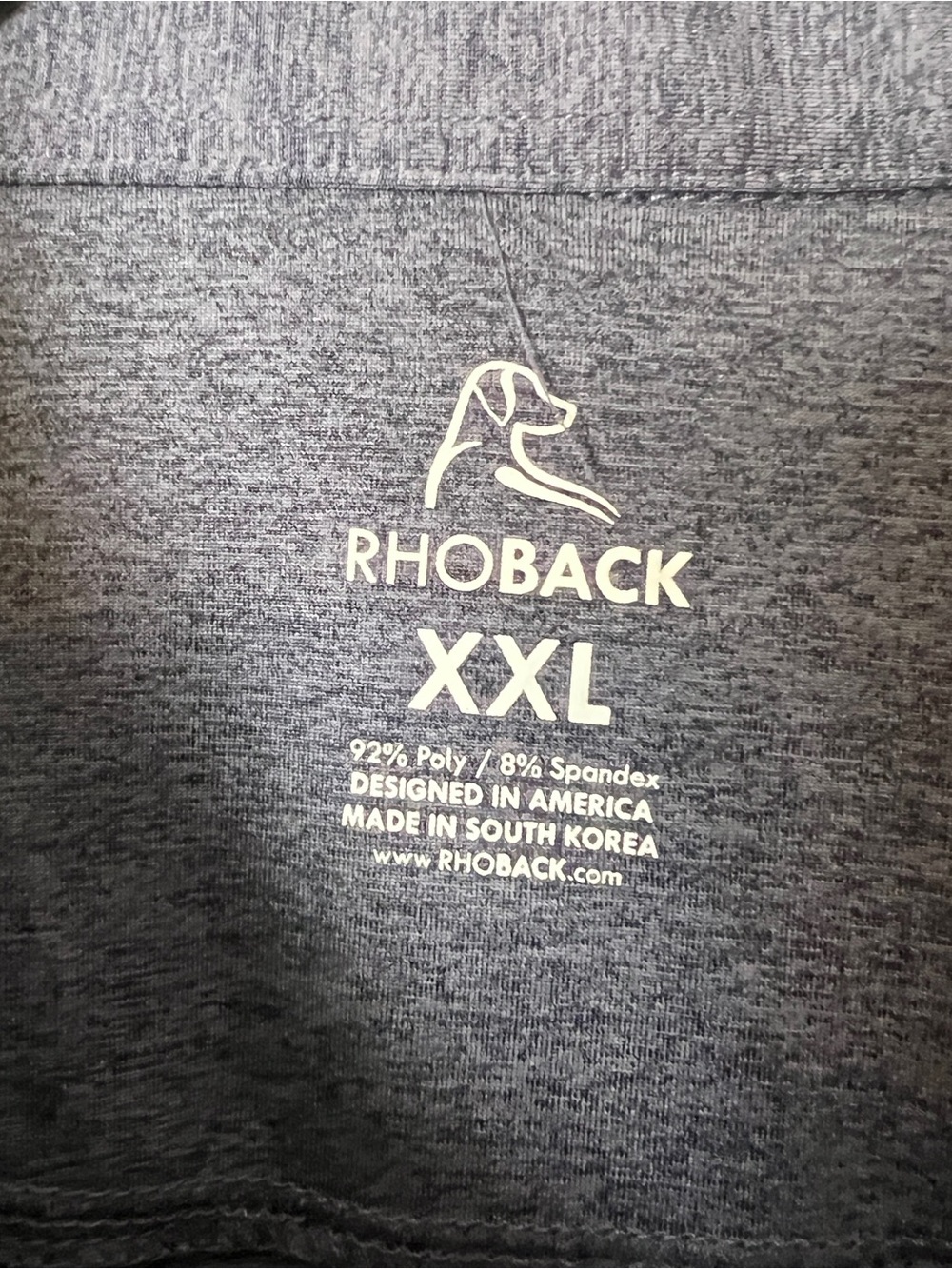 Rhoback Solid Blue men’s polo XXL Polo short sleeve embroidered logo - Picture 3 of 8